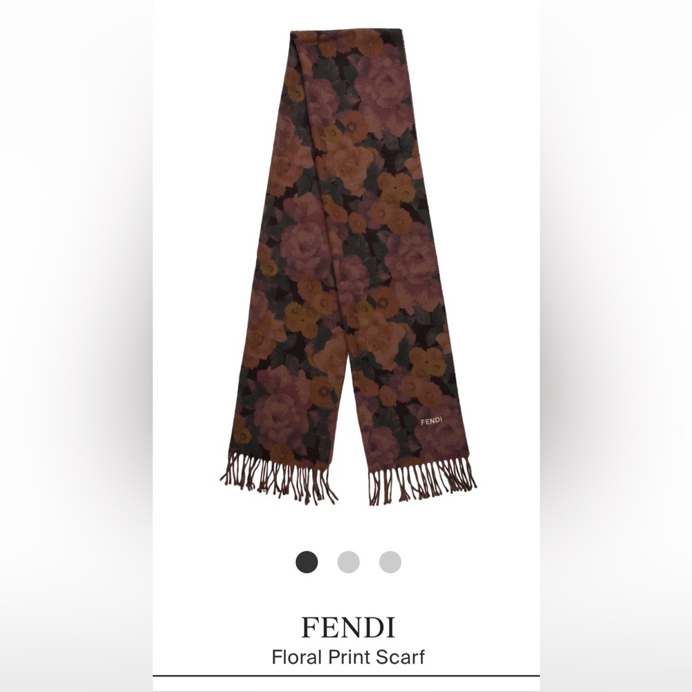 Fendi Brown and Black Luxurious Scarf